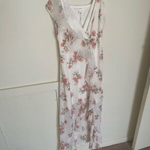 Blu Summer high low floral gown small